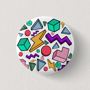 jaren '80 esthetische  retro ronde button 3,2 cm