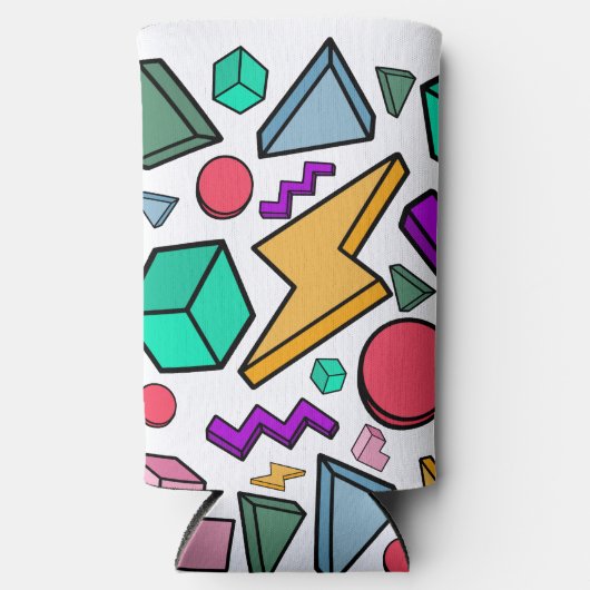 jaren '80 esthetische  retro seltzer blikjeskoeler (Voorkant)