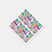 jaren '80 esthetische  retro servet (Hoek)