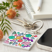 jaren '80 esthetische  retro sleutelhanger (Voorkant Rechts)