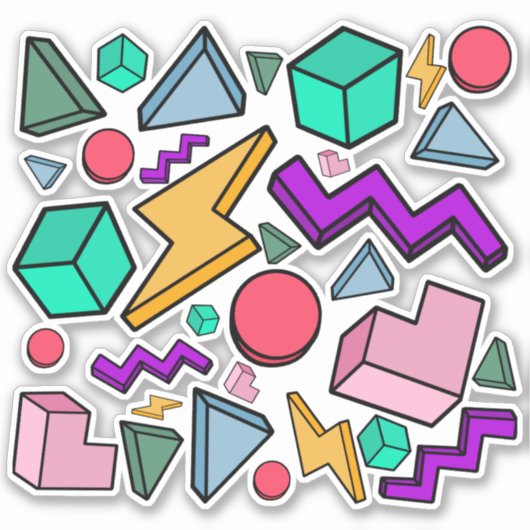 jaren '80 esthetische retro sticker (Voorkant)