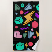 jaren '80 esthetische  retro strandlaken (Voorkant)