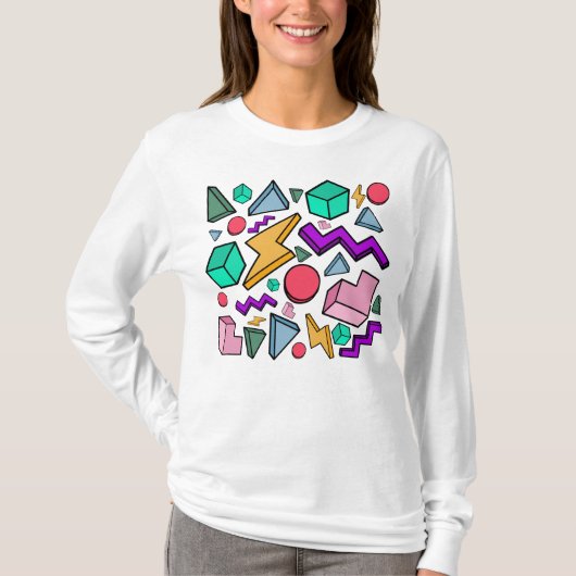 jaren '80 esthetische  retro t-shirt (Voorkant)