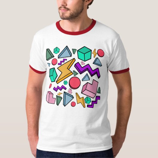 jaren '80 esthetische retro t-shirt (Voorkant)