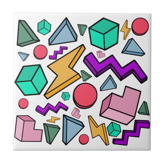 jaren '80 esthetische  retro tegeltje (Voorkant)