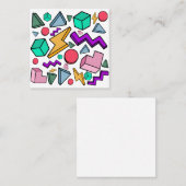 jaren '80 esthetische  retro vierkante visitekaartje (Voorkant / Achterkant)