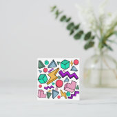 jaren '80 esthetische  retro vierkante visitekaartje (Staand voorkant)