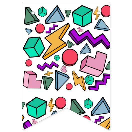 jaren '80 esthetische  retro vlaggetjes (Tweede vlag)