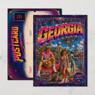 Jaren 80 Georgia Ansichtkaart 80s Retro Briefkaart