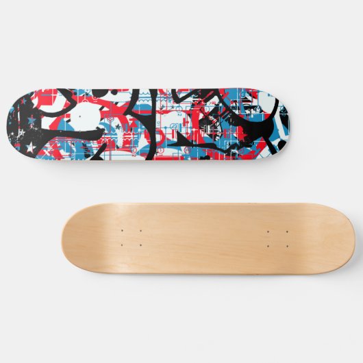 jaren '80 graffiti persoonlijk skateboard (Horizontaal)