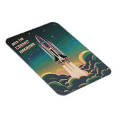  jaren '80 Graphic LoFi Retrowave Space Shuttle Magneet (Rechterzijde)