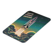  jaren '80 Graphic LoFi Retrowave Space Shuttle Magneet (Linkerzijde)