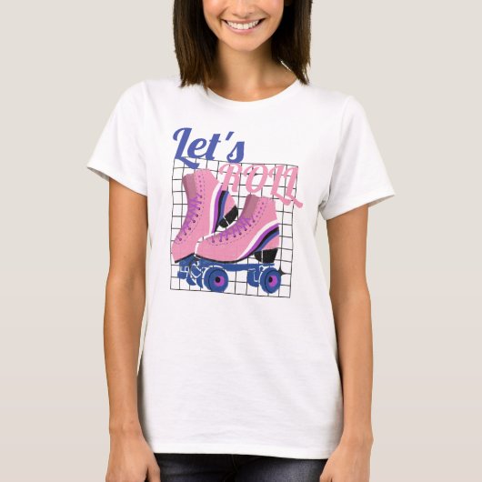 jaren '80 groovy Sakte Let's roll T-shirt (Voorkant)