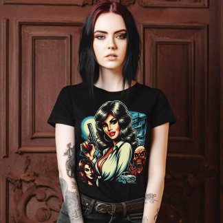 jaren '80 Horror Girl T-shirt
