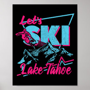  jaren '80 jaren '90 Skikleding - Retro Lake Tacut Poster