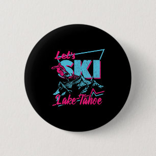 jaren '80 jaren '90 Skikleding - Retro Lake Tacut Ronde Button 5,7 Cm