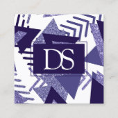 jaren '80 Koel Abstract | Paarse passievormen Mono Contactkaartje (Voorkant)