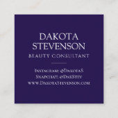 jaren '80 Koel Abstract | Paarse passievormen Mono Contactkaartje (Achterkant)