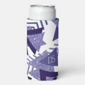jaren '80 Koel Abstract | Paarse passievormen Mono Seltzer Blikjeskoeler (Seltzer Voorkant)