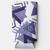 jaren '80 Koel Abstract | Paarse passievormen Mono Seltzer Blikjeskoeler (Voorkant)