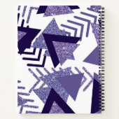 jaren '80 Koel Abstract | Paarse Passion Shapes Cu Notitieboek (Achterkant)