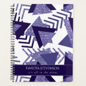 jaren '80 Koel Abstract | Paarse Passion Shapes Cu Planner (Voorkant)