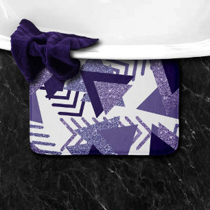 jaren '80 Koel Abstract   Paarse Passion Shapes Pa Badmat