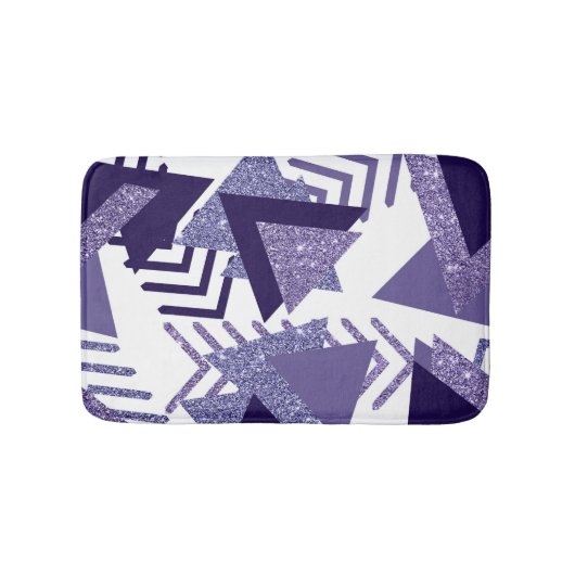 jaren '80 Koel Abstract | Paarse Passion Shapes Pa Badmat (Voorkant)