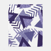 jaren '80 Koel Abstract | Paarse Passion Shapes Pa Fleece Deken (Voorkant)