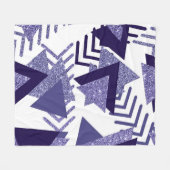 jaren '80 Koel Abstract | Paarse Passion Shapes Pa Fleece Deken (Voorkant (Horizontaal))