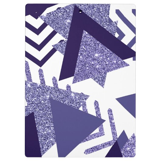 jaren '80 Koel Abstract | Paarse Passion Shapes Pa Klembord (Achterkant)