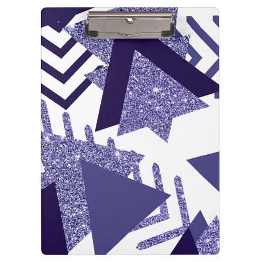 jaren '80 Koel Abstract | Paarse Passion Shapes Pa Klembord (Voorkant)