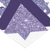 jaren '80 Koel Abstract | Paarse Passion Shapes Pa Korte Tafelloper (Hoek)