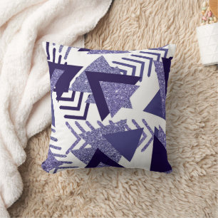 jaren '80 Koel Abstract Paarse Passion Shapes Pa Kussen