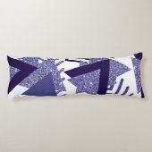 jaren '80 Koel Abstract | Paarse Passion Shapes Pa Lichaamskussen (Achterkant)