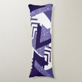 jaren '80 Koel Abstract | Paarse Passion Shapes Pa Lichaamskussen (Voorkant Verticaal)