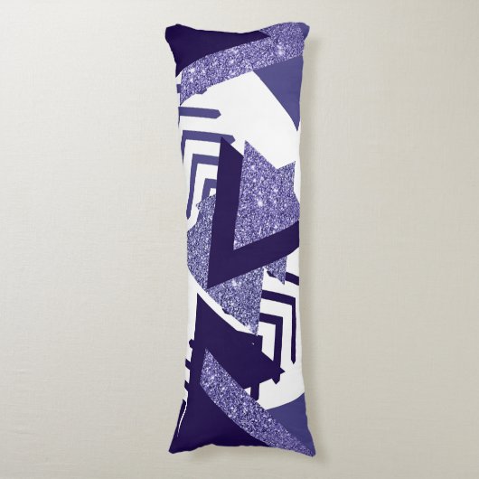 jaren '80 Koel Abstract | Paarse Passion Shapes Pa Lichaamskussen (Voorkant Verticaal)