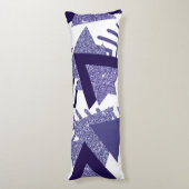 jaren '80 Koel Abstract | Paarse Passion Shapes Pa Lichaamskussen (Achterkant (Verticaal))