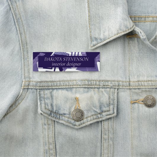 jaren '80 Koel Abstract | Paarse Passion Shapes Pa Naamplaatje (In situ)