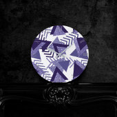 jaren '80 Koel Abstract | Paarse Passion Shapes Pa Ronde Klok