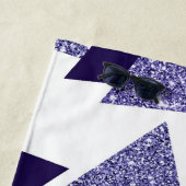 jaren '80 Koel Abstract | Paarse Passion Shapes Pa Strandlaken (In situ)