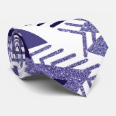 jaren '80 Koel Abstract | Paarse Passion Shapes Pa Stropdas (Opgerold)