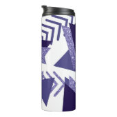 jaren '80 Koel Abstract | Paarse Passion Shapes Pa Thermosbeker (Geroteerd rechts)