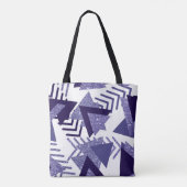 jaren '80 Koel Abstract | Paarse Passion Shapes Pa Tote Bag (Achterkant)