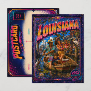 Jaren 80 Louisiana ansichtkaart 80s retro Briefkaart