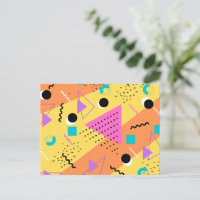 Jaren 80 Memphis Oranje Roze Stijl Retro Vormen