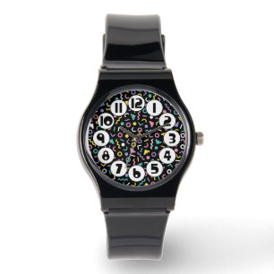 jaren '80 Memphis Stijl Horloge