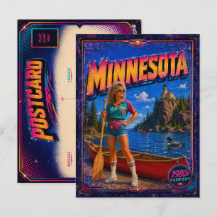 Jaren 80 Minnesota ansichtkaart 80s retro Briefkaart