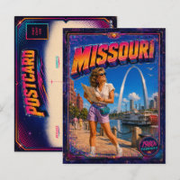 Jaren 80 Missouri ansichtkaart 80s retro