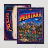 Jaren 80 Montana ansichtkaart 80s retro